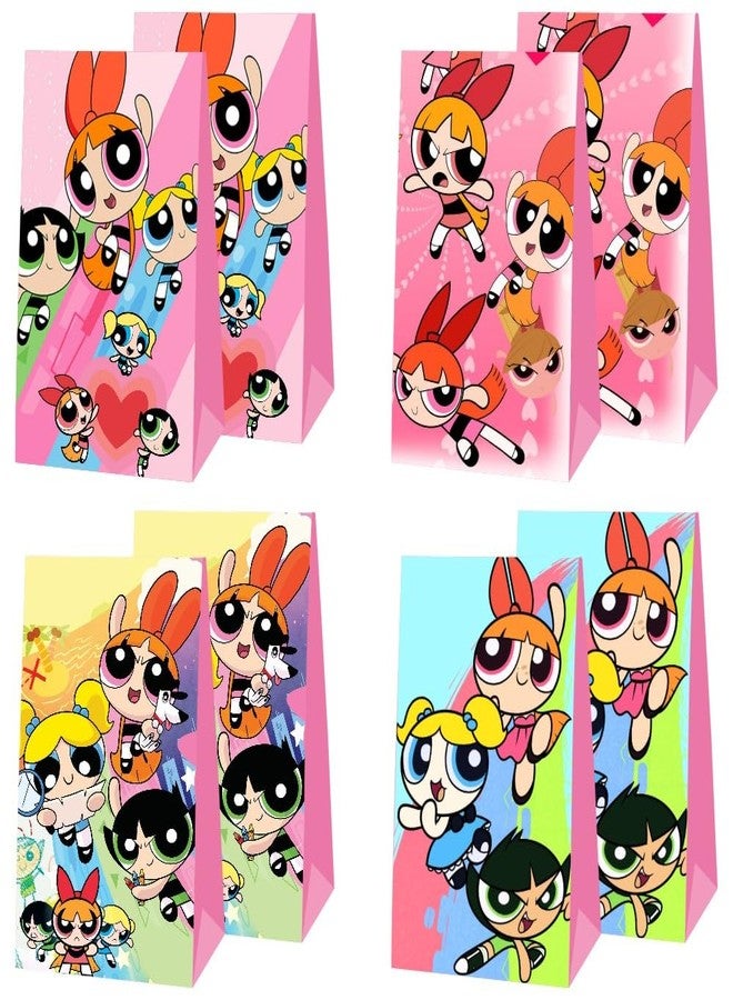 fancigo 12Pcs Power Girls Party Gift Bags Goodie Bags for Girls Birthday Decorations Party Supplies - Image 1